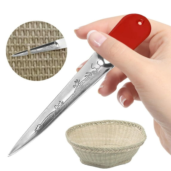 Weaving Tool for Rattan Crochet Maintenance Craft DIY Hand Weaving, Manual Woven Rattan Weaving Hardware Tool for Wicker, Furniture Auxiliary Red