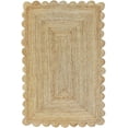 thumbnail image 1 of Weaving Village Scalloped Natural Jute Area Rug, 2'x3', Natural, 1 of 6