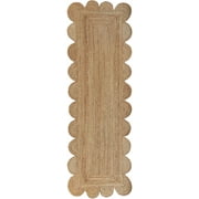Weaving Village Scalloped Natural Jute Area Rug