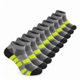thumbnail image 1 of Weavra 5 Pc Men’s Ankle Athletic Running Socks, Cushioned Low Cut Sports Socks, Breathable Moisture Wicking Performance Socks, 1 of 5
