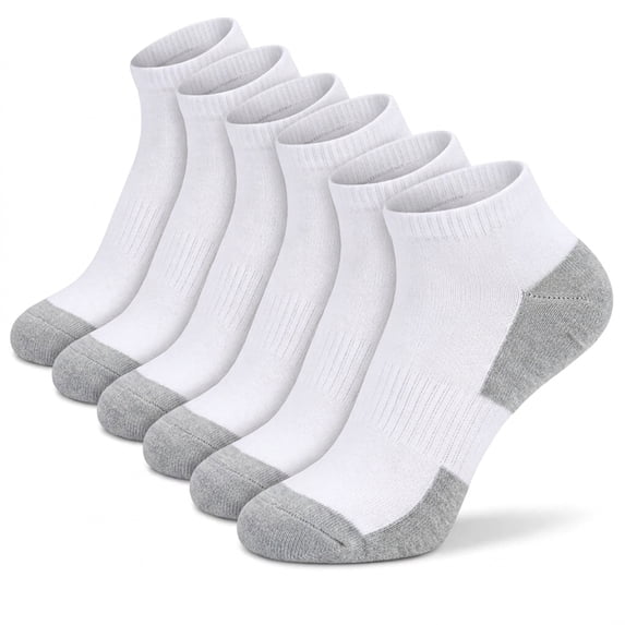 Weavra Ankle Socks, Performance Cushion Men’s Socks, 6-Pc Comfort Low Cut