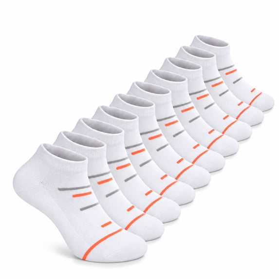 Weavra Low Cut Athletic Socks for Men & Women, 5 Pairs - Breathable Fabric, Cushion Comfort & Arch Support