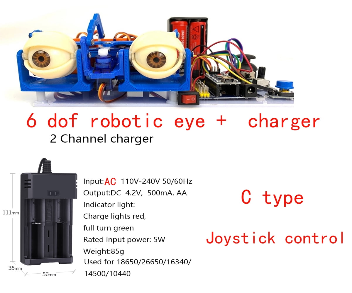 Web/APP Control SG90 Left and Right Robotic Bionic Eyes for Arduino ...