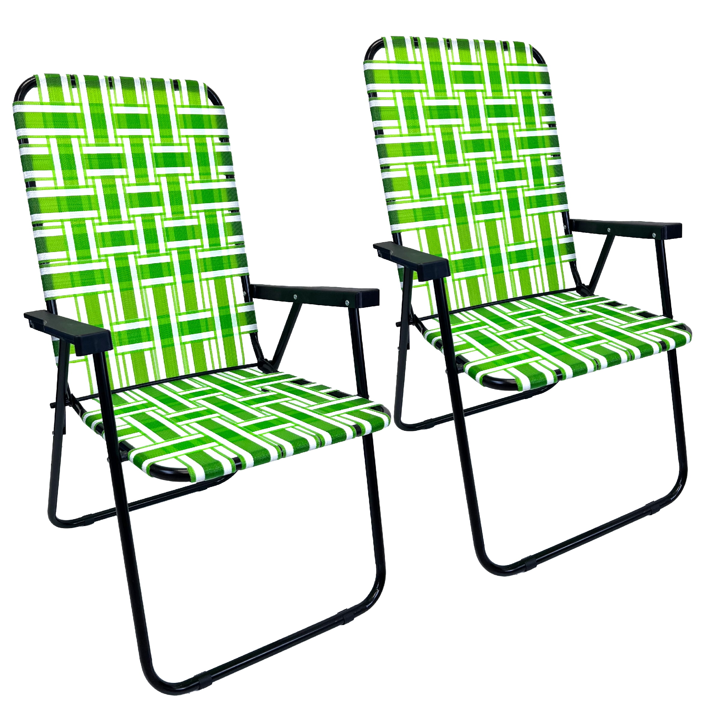 Web Chair Lightweight Portable Retro Style Lawn Chair High Back Design Outdoor Chair for Backyard Camping Sporting Events Concerts