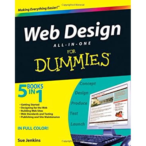 Pre-Owned Web Design All-In-One for Dummies (Paperback) 047041796X 9780470417966