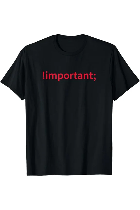 Web Developer Important CSS Coding Classic Everyday Wear Design T-shirt