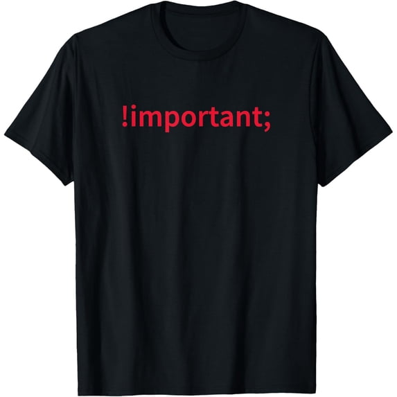 Web Developer Important CSS Coding HTML T-Shirt