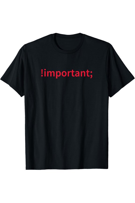 Web Developer Important CSS Coding HTML T-Shirt