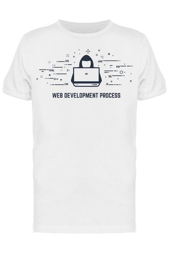 Web Development Process T-Shirt Men -Image by Shutterstock, Male Large