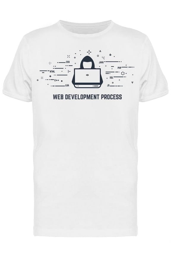 Web Development Process T-Shirt Men -Image by Shutterstock, Male Medium