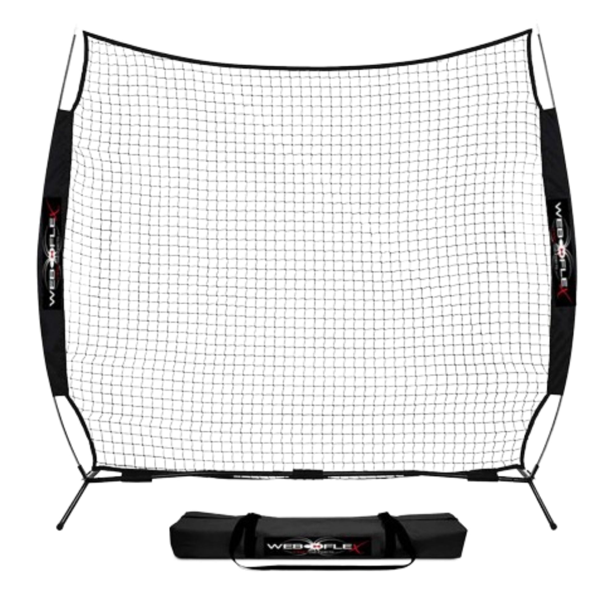 Web Flex Spider Series 7' x 7' Field Screen for Baseball & Softball, Lightweight Portable Batting Practice Net
