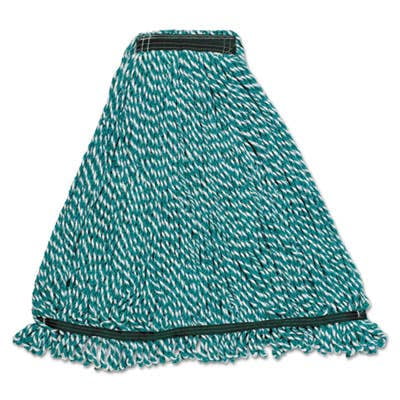 Web Foot String Mop Heads, Microfiber, Green, Medium, 1-In. Green Headband