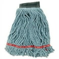 thumbnail image 1 of Web Foot Wet Mop Head, Shrinkless, Cotton/Synthetic, Green, Medium, 6/Carton, 1 of 3