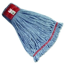 Web Foot Wet Mop Heads, Shrinkless, Cotton/synthetic, Blue, Large | Bundle of 2