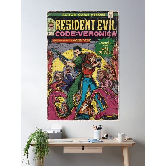 Web Of Evil Comic Book Cover Fan Art Poster Wall Art, Modern Wall Decor For Living Room Bedroom, 24x36 UNFRAMED