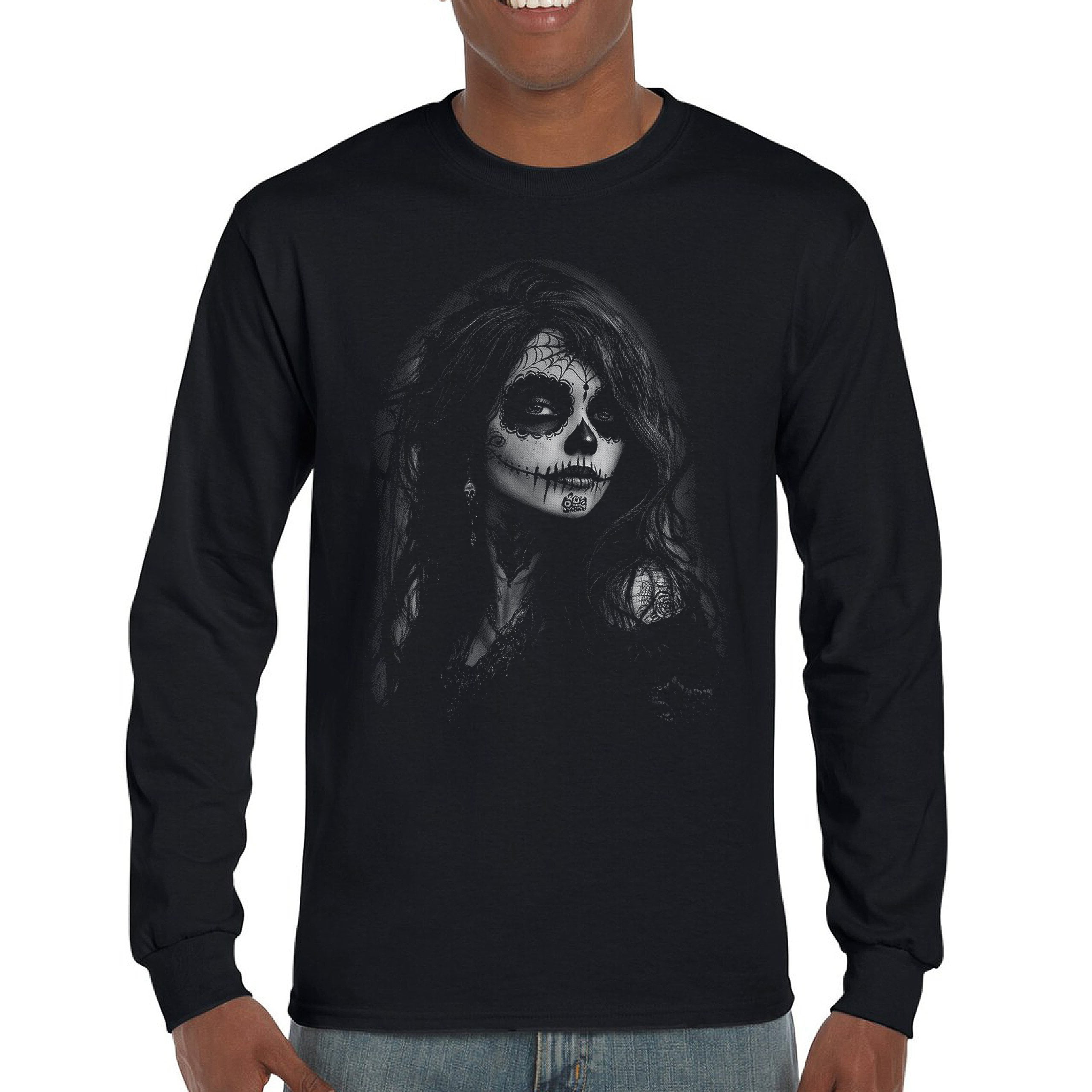 T-shirt Homme Gildan Pirate Sugar Skull Day Of The Dead – Coton, Coupe Loose Fit, Neuf Sans étiquette