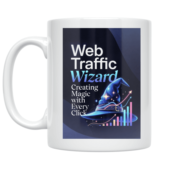 Web Traffic Wizard Creating Magic - Digital Marketing Enthusiast - 11 oz Ceramic Coffee Mug