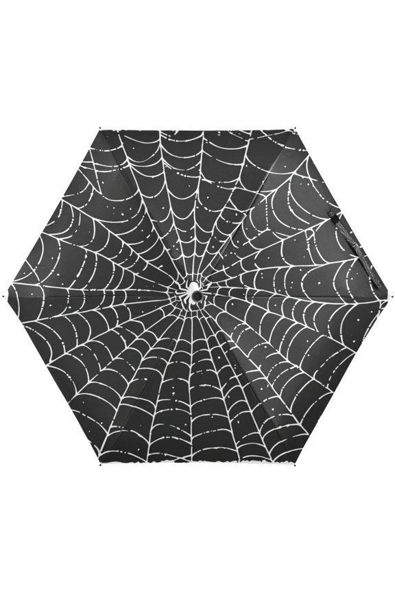 Web Umbrellas for Sun Auto Open Close UV50+ Waterproof 5-Fold Compact Fiberglass Frame