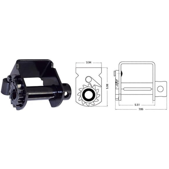 Web Winch-Bottom Mount Standard Slider