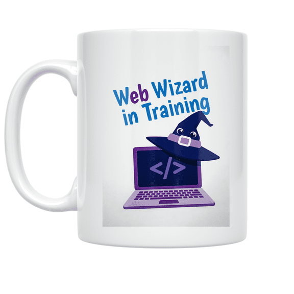 Web Wizard in Training - Kids Coding Enthusiast - 11 oz Ceramic Coffee Mug