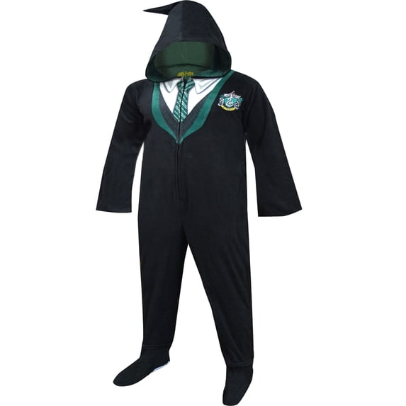 WebUndies Mens Harry Potter House Uniform Hooded Footie Pajama Costume (Large)