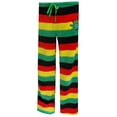 thumbnail image 1 of Mens Weedman Ganja Pot Leaf Rasta Stripe Plush Loungepants, 1 of 1