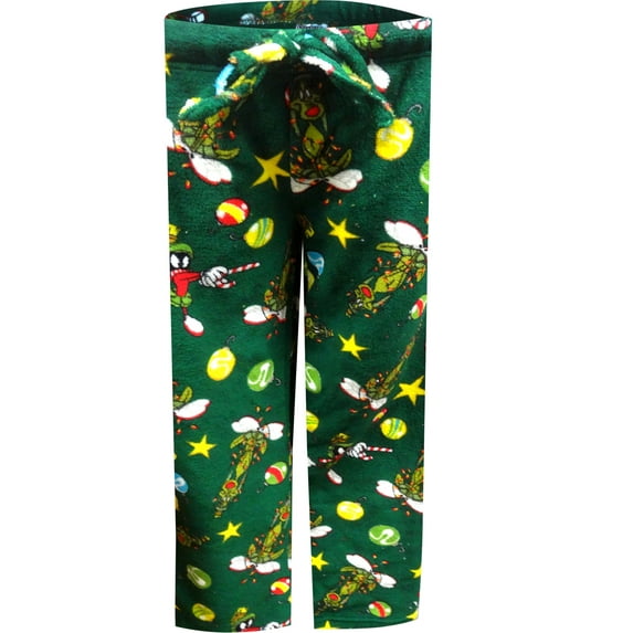 WebUndies Womens Marvin The Martian Christmas Junior Cut Plush Lounge Pants (Small)