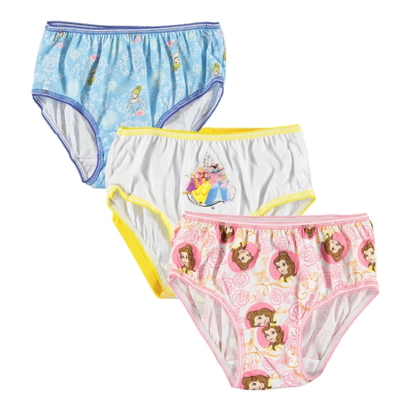 WebUndies com Princess 3-Pack Girls Panties Rapunzel Ariel Sleeping Beauty Sizes 8
