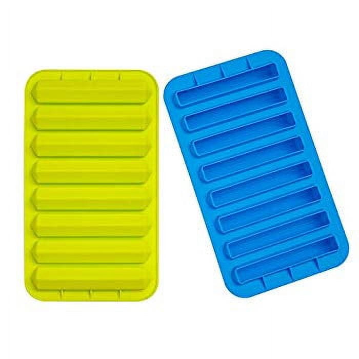Webake 2 inch square silicone cocktails ice cube trays molds,2 pack (G