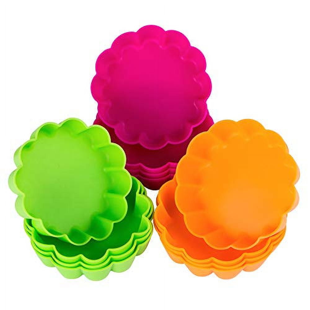 Webake Silicone Mini Tart Pan 4 Inch Non-stick Mini Quiche  Molds Small Pie Baking Pan Tart Molds for Baking, Pack of 8: Home & Kitchen