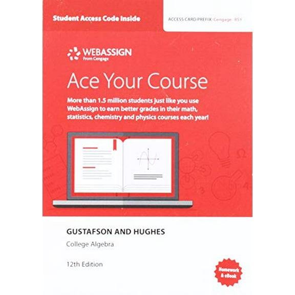 WebAssign Printed Access Card for Gustafson/Hughes' College Algebra, Single-Term