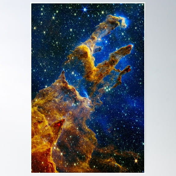 Webb Pillars Of Creation Poster Wall Art, Modern Wall Decor, 8x12 UNFRAMED