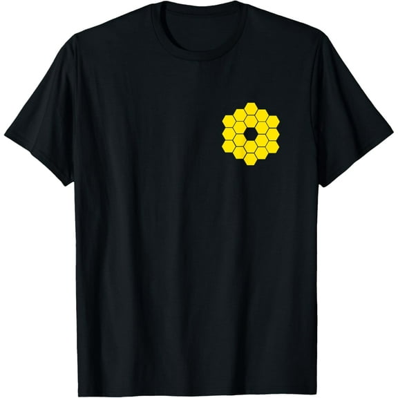 Webb Space Telescope Mirrors Yellow Hexagons JWST T-Shirt