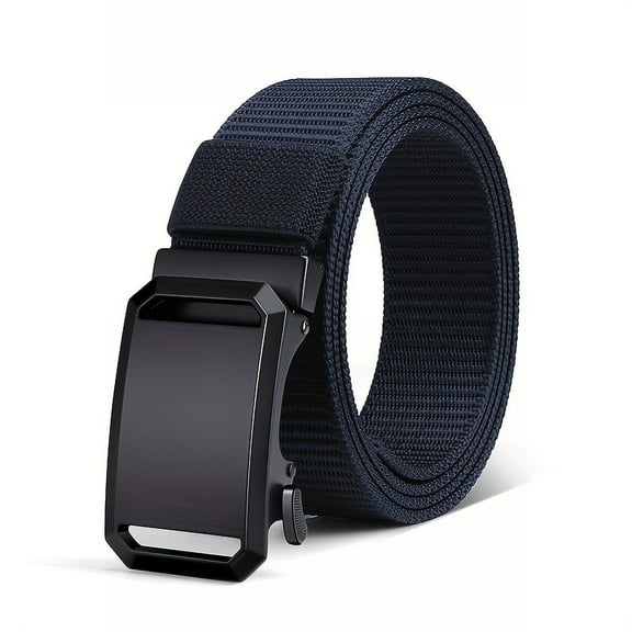 Webbing Automatic Buckle Belt Adjustable Length Farmers Security Guard Waistband Holeless Outdoor Belt