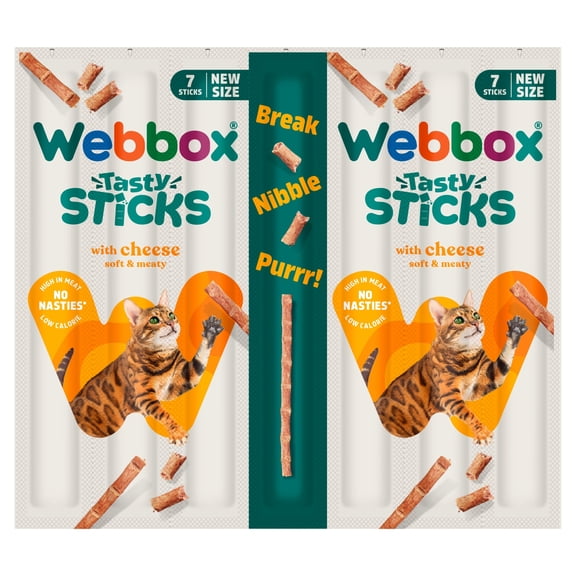 Webbox Tasty Sticks Cheese 7 x 5g, Imported from Britain
