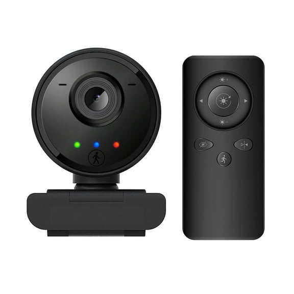 Webcam 1080P AI Humanoid Auto Tracking Web Camera With Remote Control Microphone USB Web Cam For PC Computer Laptop Mini Camera ,High Compatibility