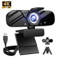 thumbnail image 1 of 4K Webcam for PC, Ultra HD 4K Collaboration and Streaming Webcam, PDAF Autofocus, Noise-Cancelling Mics, 105° FOV, Auto Light Correction, USB-A, Privacy Cover, Conferencing and Video Calling, 1 of 6
