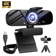 4K Webcam for PC, Ultra HD 4K Collaboration and Streaming Webcam, PDAF Autofocus, Noise-Cancelling Mics, 105° FOV, Auto Light Correction, USB-A, Privacy Cover, Conferencing and Video Calling