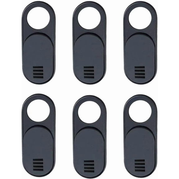 Webcam Cover, Camera Cover Slide, 6 Pack Ultra Thin Laptop Camera Cover Slide Apply to Laptop, Tablet, Smartphone, Computer Camera Cover Protect Your Privacy and Security(Black)