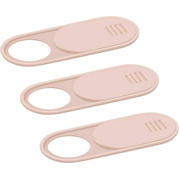 Webcam Cover for Laptop 0.028-Inch Ultra-Thin Camera Cover Blocker Compatible for MacBook, iMac, Laptop, Desktop, PC, iPad, Smart Phone Protect Your Privacy and Security (Pink-3 Pack)