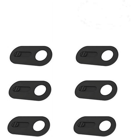 Webcam Cover Slide, 0.027 Inch Ultra Thin Camera Cover Slide for Laptop, Computer, Dell HP Laptop, iMac, MacBook Pro, Smartphone, Black Webcam Privacy Cover Protect Privacy(6 Pack)