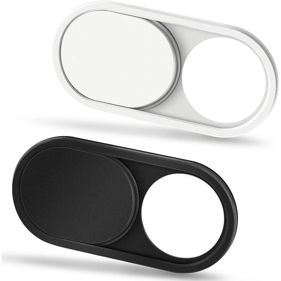 Webcam Cover Slide[2-Pack], 0.023 Inch Ultra-Thin Metal Web Camera Cover for Macbook Pro, iMac, Laptop, PC, iPad Pro, iPhone 8/7/6 Plus, Protect Your Visual Privacy [Black]
