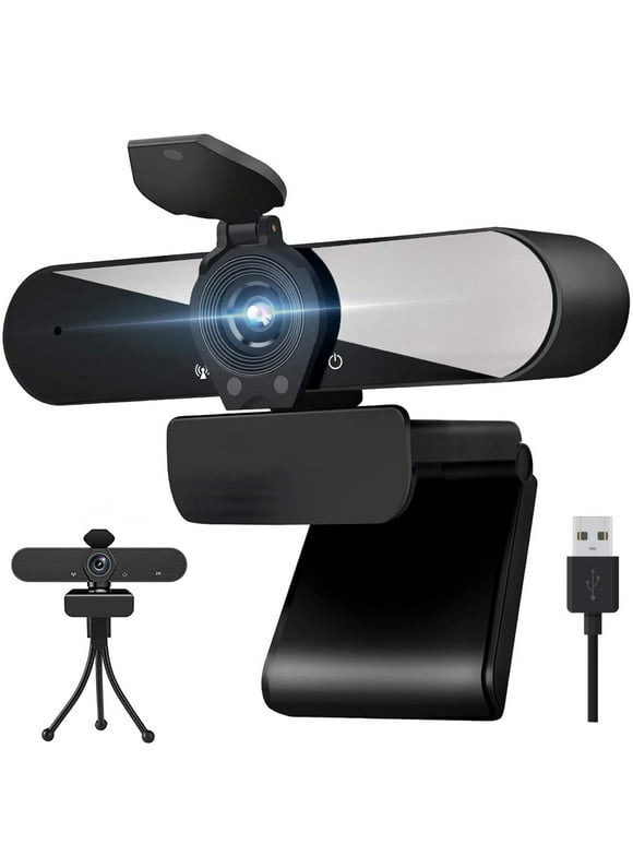 Webcam HD 1080p Web Camera, USB PC Computer Webcam with Microphone, Laptop Desktop Full HD Camera Video Webcam 360 Degree Widescreen, Pro Streaming Webcam for Recording, Calling, Conferencing, Gaming