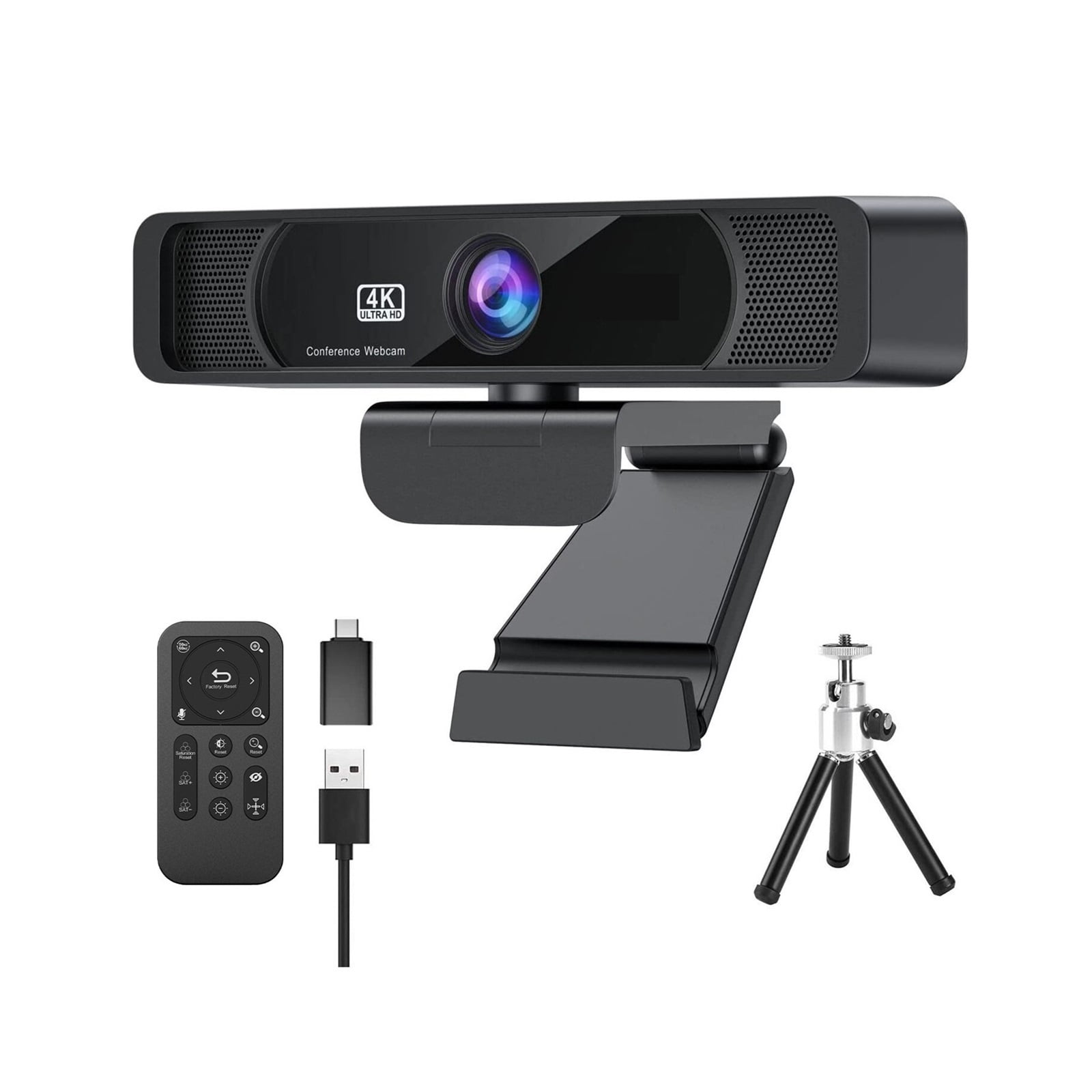 Webcam HD 4K 30Fps 120 Wide Angle Webcam Wtih Microphone Remote Control Streaming PC For Conferencing, Live Streaming ,Full Clarity