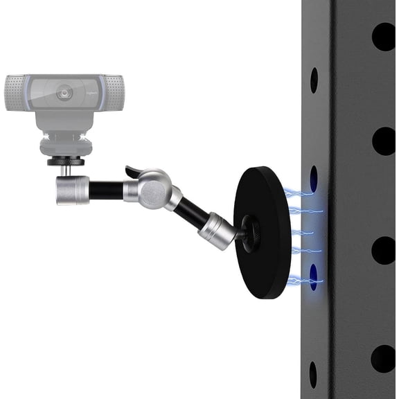 Webcam Magnetic Mount,7'' Magic Arm with Magnetic Suction Holder Compatible with Logitech StreamCam C920s Brio C930 C922 C925e C615 and Webcams with 1/4''-20 Interface