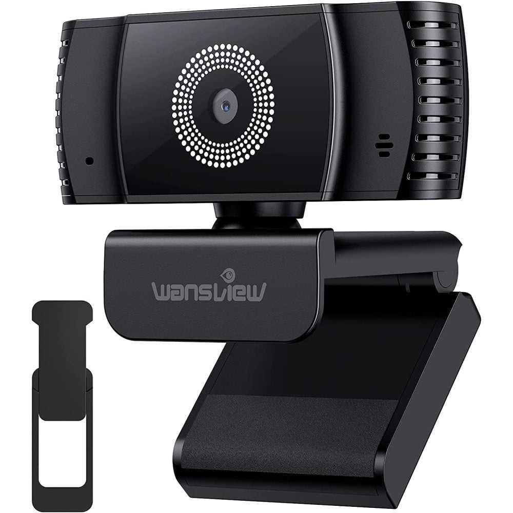 Webcam with Microphone, 1080P Auto Focus Webcam for PC and Laptop with Cover, USB 2.0 Plug & Play, for Live Streaming, Zoom, Video Call, Conference, Online Teaching