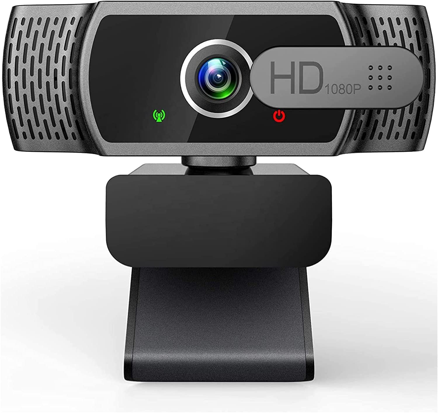 Webcam with Microphone, 1080P FHD Webcam with Privacy Cover, Plug and Play USB Web Camera for Desktop & Laptop Conference, Meeting, Zoom, Skype,Windows, Linux, and macOS (Webcam Only)