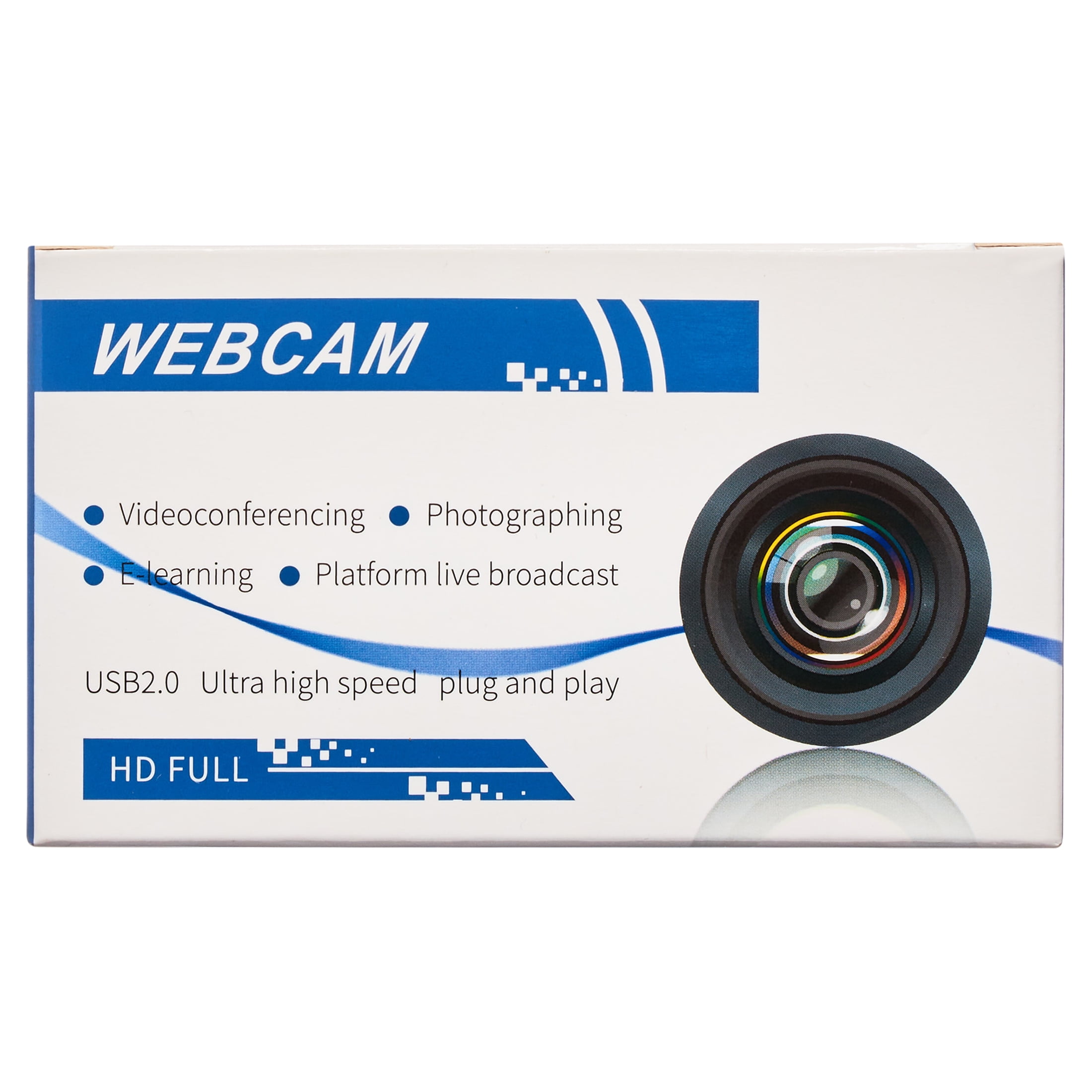 1080P Full HD Webcam with Built-In Microphone, 30 FPS, Plug and Play