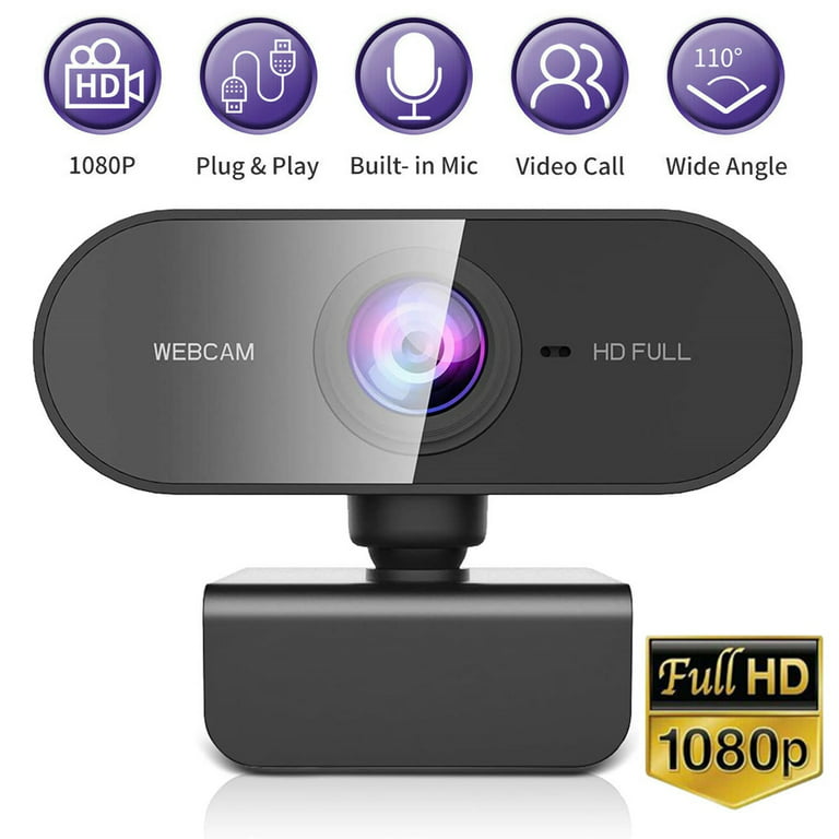 1080p Webcam w/ Microphone, HD, Plug & Play