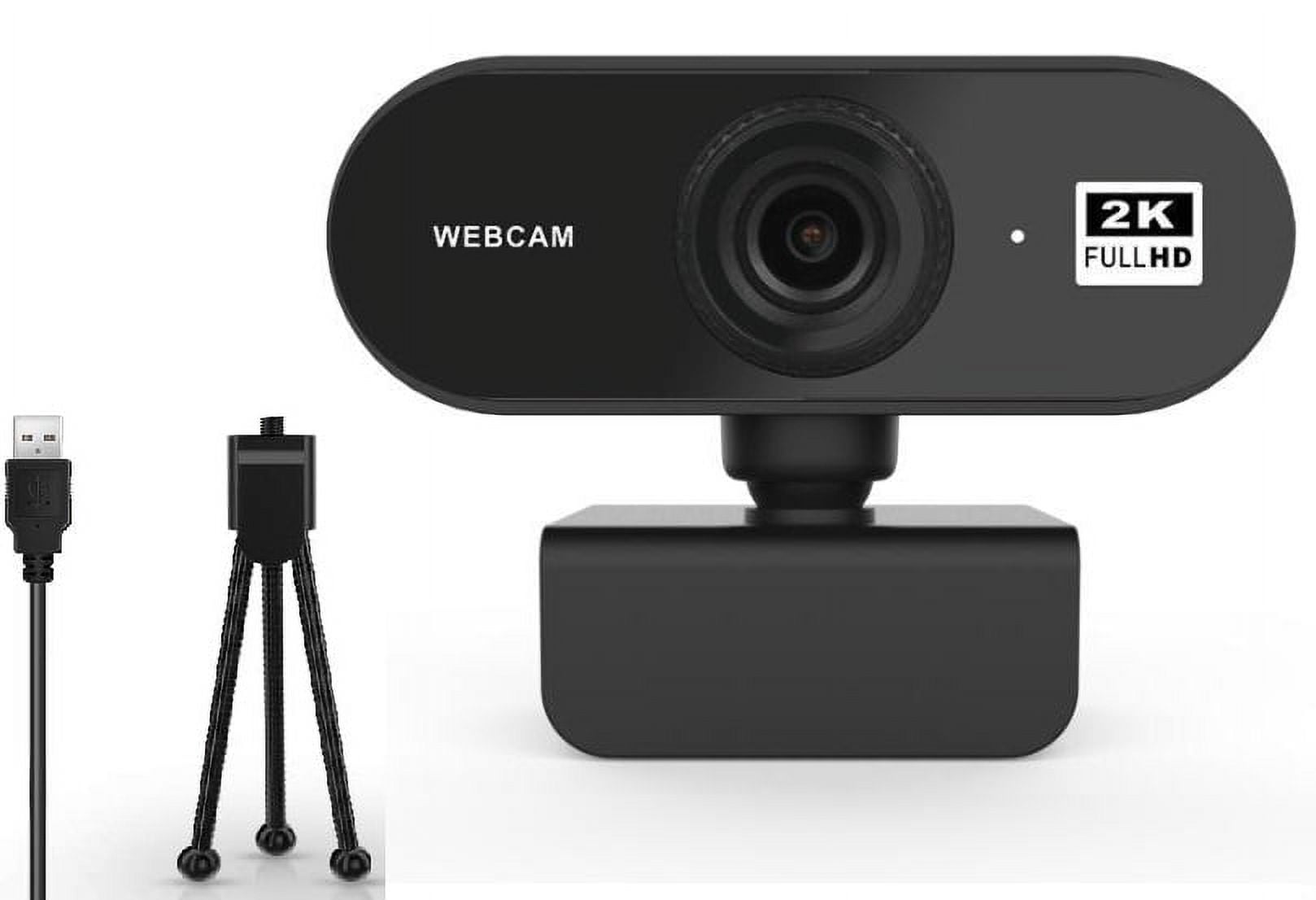 Webcam with Microphone, Necano 2K HD Webcam for PC Video Conferencing Calling Gaming, Laptop Desktop Mac Skype/YouTube/Zoom-Plug and Play NO Installation Needed